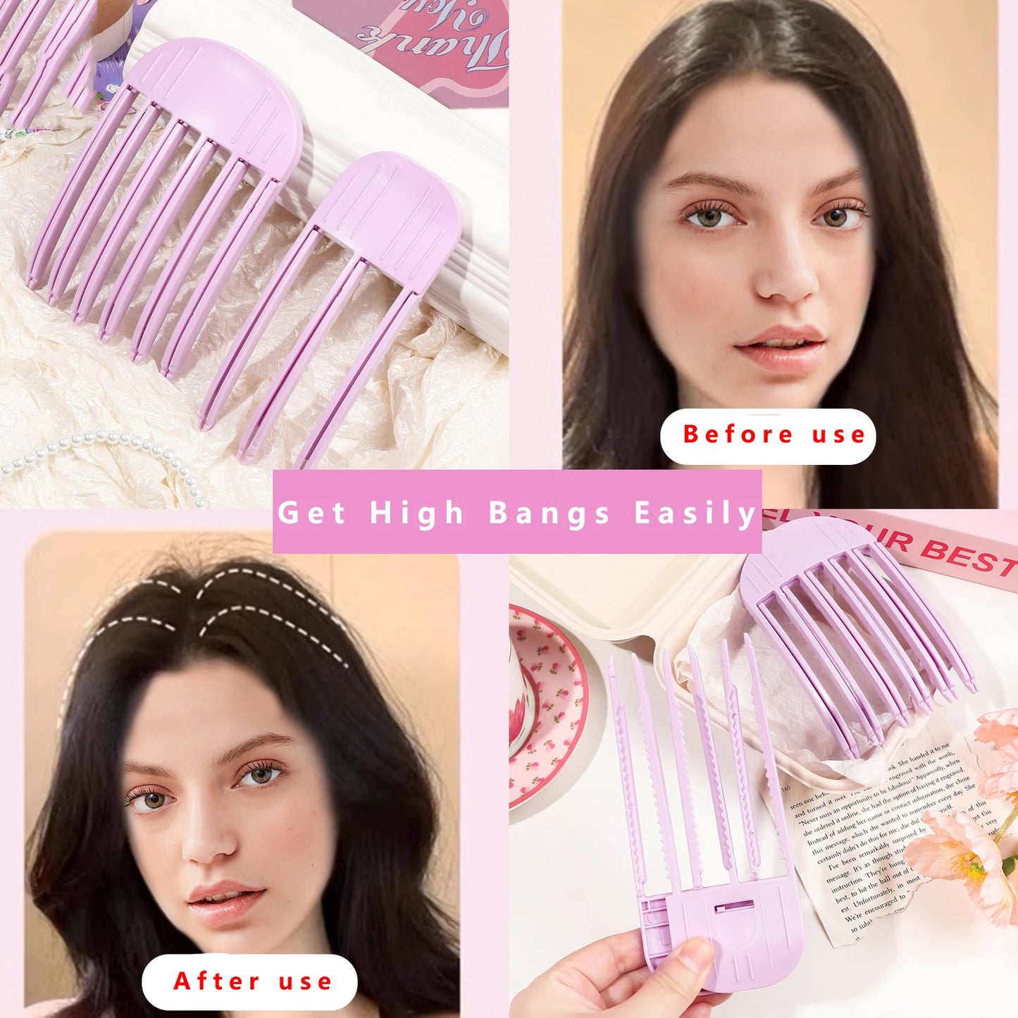Fluffy Hairpin Curling Bangs Clips Hair Roots Volumizing Hair Clips Women