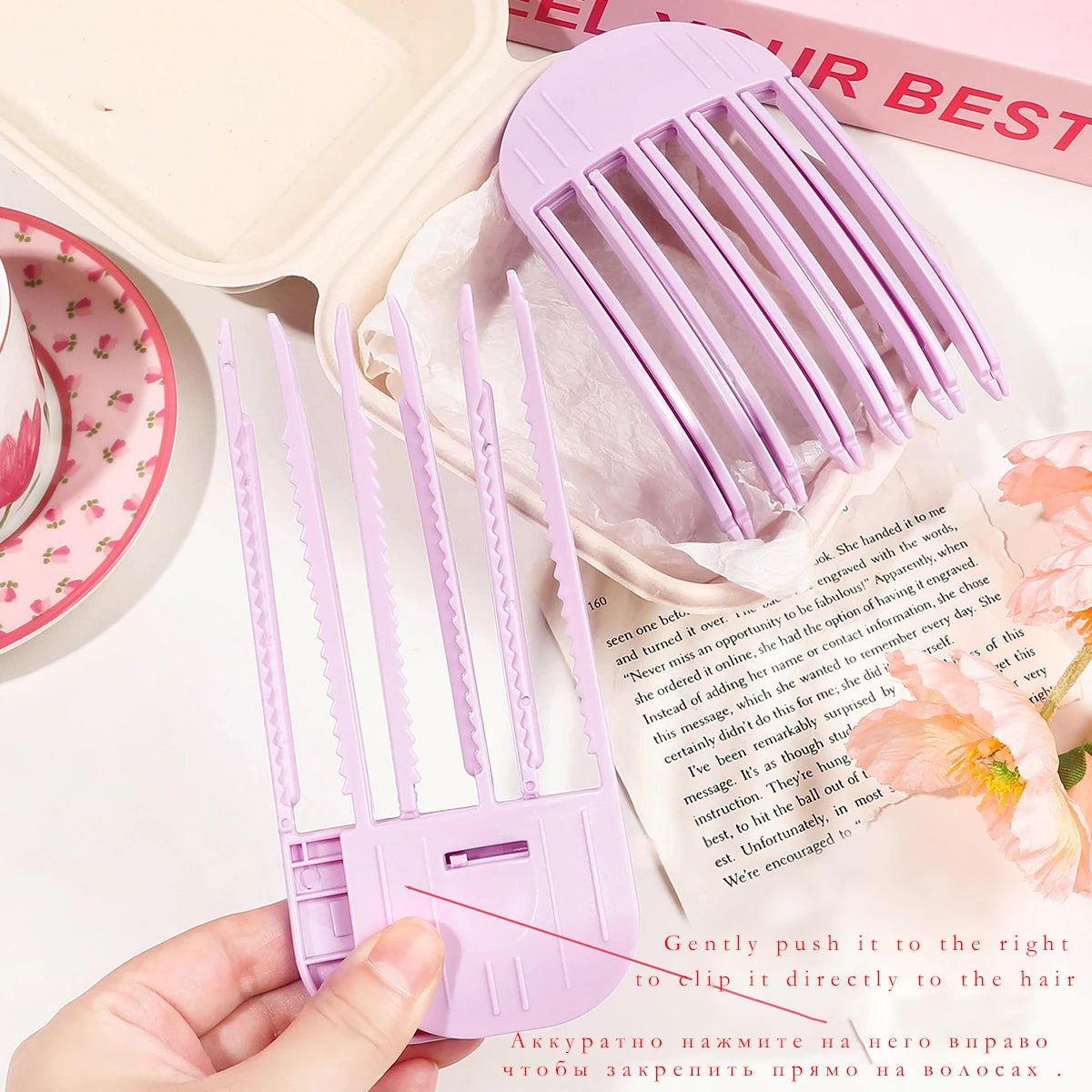 Fluffy Hairpin Curling Bangs Clips Hair Roots Volumizing Hair Clips Women